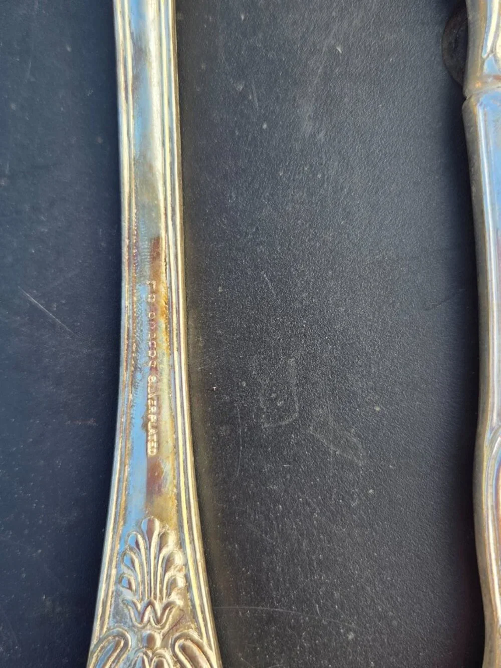 VTG Sheffield Silver Plated Pizza Cutter and Pasta Serving Spoon , Made In Italy